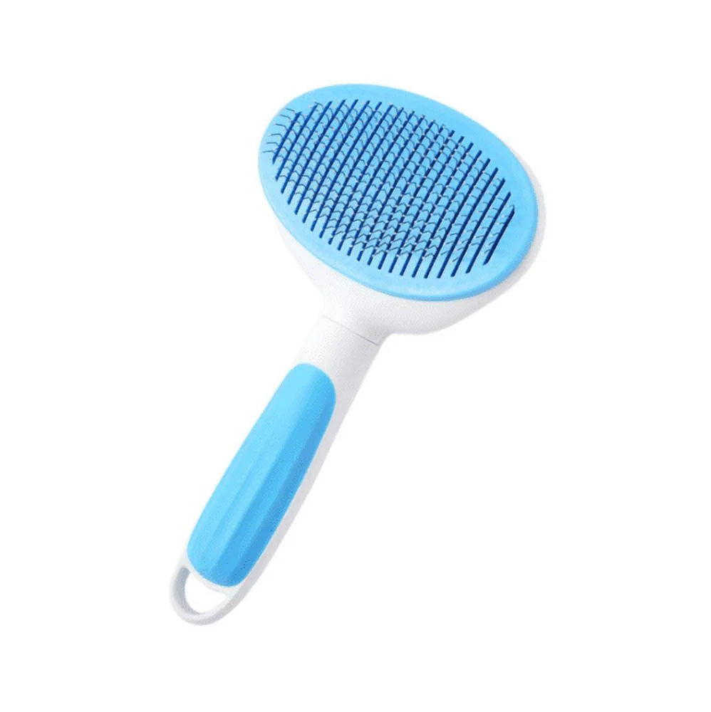 Pet Dog Cat Clean Grooming Self Cleaning Slicker Brush Massage Hair Remover Comb