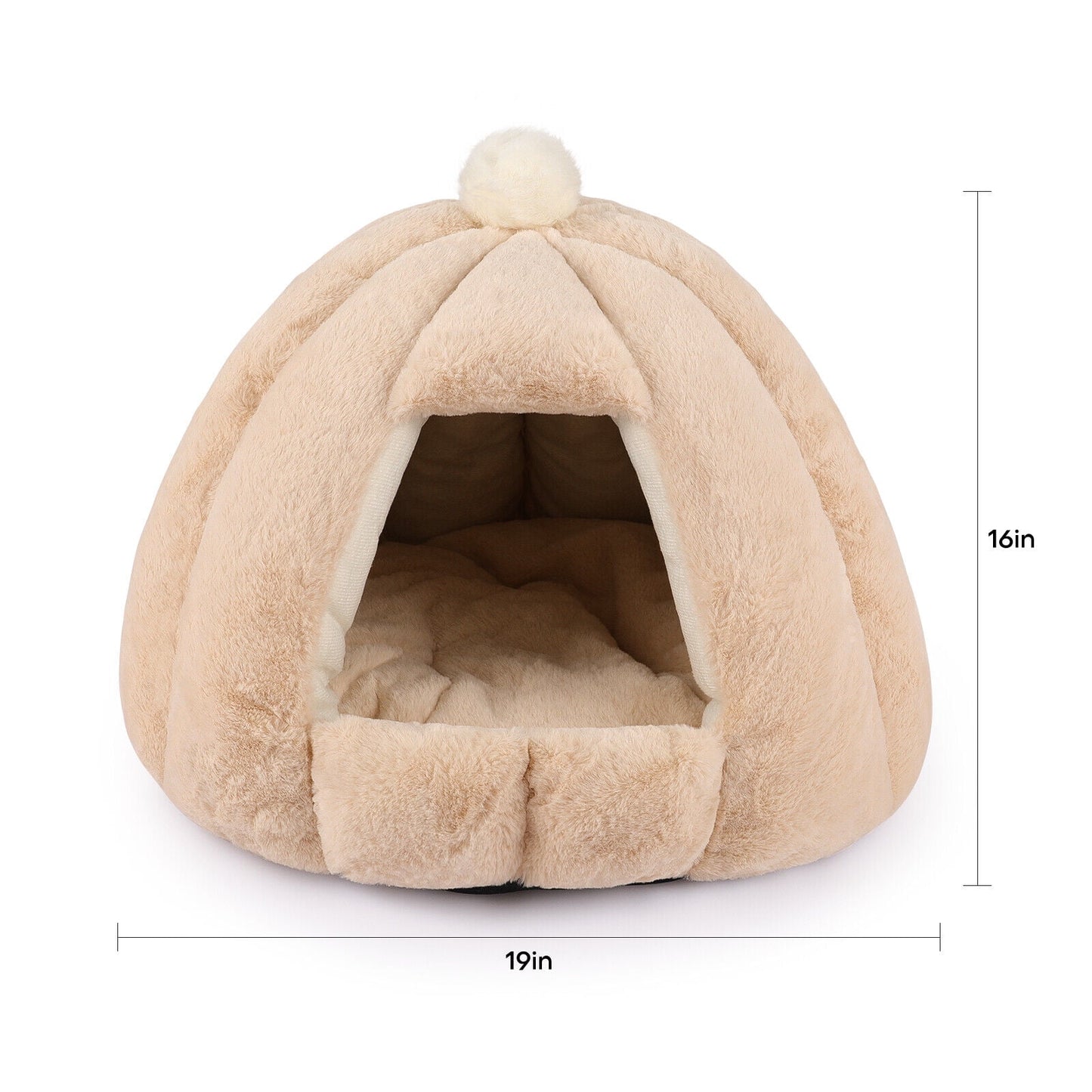Cozy Pet Bed Cat Cave with Removable Cushion for Cats Small Dogs