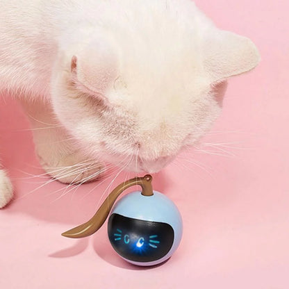 Interactive Cat Toy Ball the Best Smart Cat Interactive Toy with Automatic Rotation and USB Charging LED Light Cat Electronic Toy Ball Is Suitable for Indoor Cat and Kitten Exercise Toys