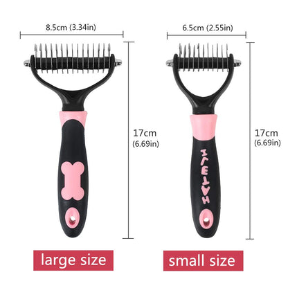 Self Cleaning Slicker Brush for Cat & Dog - Cat Grooming Brushes for Shedding Removes Mats, Tangles and Loose Hair Suitable Cat Brush for Long & Short Hair (Undercoat Pink)