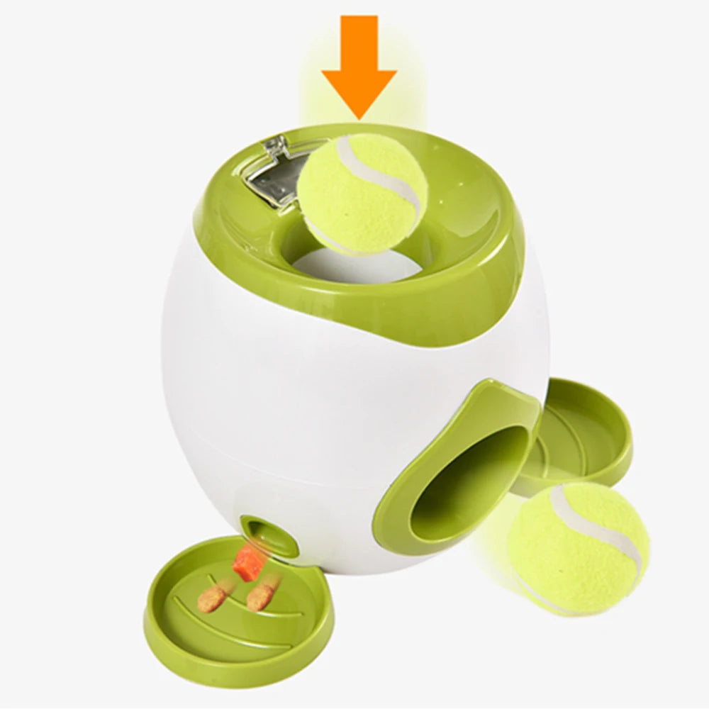 Dog Toys Pet Interactive Training Automatic Food Leakage Slow Feeder Small Medium Dogs Reward Ball Launcher Tennis Throwing Toy