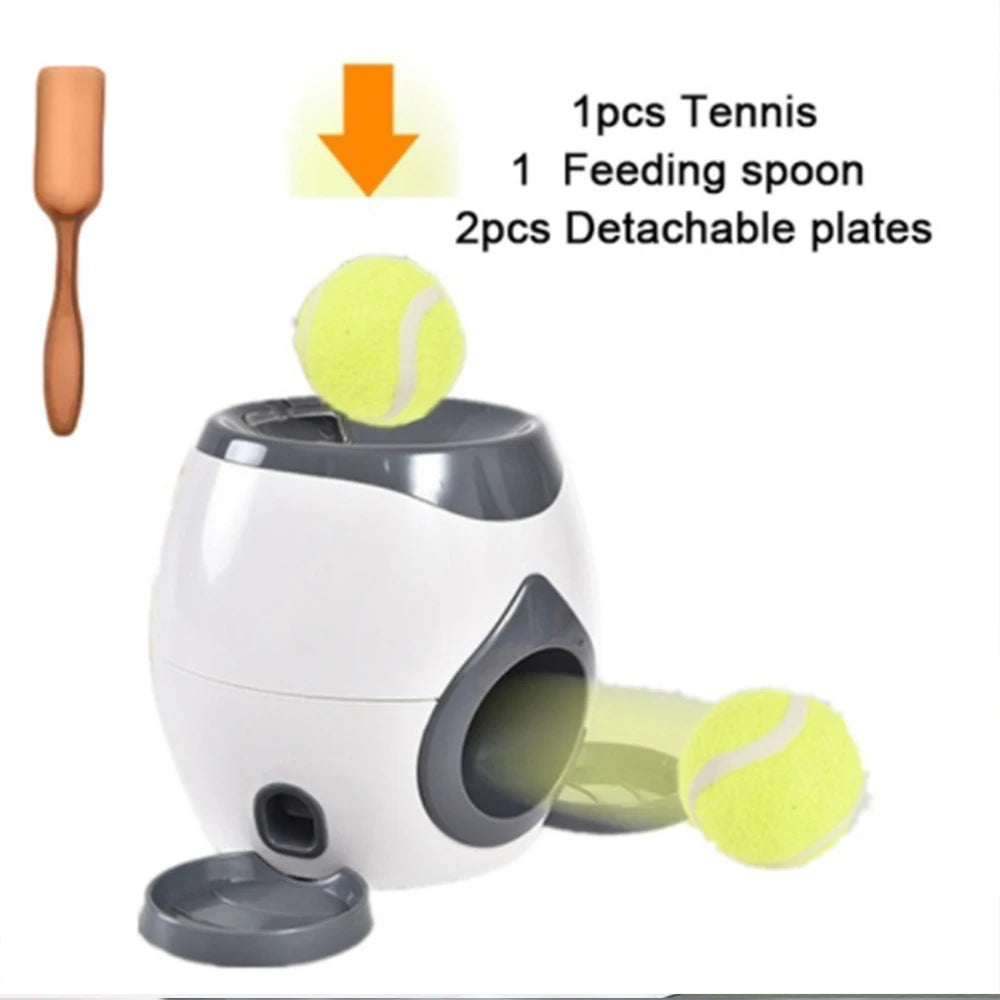 Dog Toys Pet Interactive Training Automatic Food Leakage Slow Feeder Small Medium Dogs Reward Ball Launcher Tennis Throwing Toy