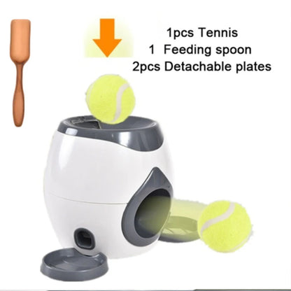 Dog Toys Pet Interactive Training Automatic Food Leakage Slow Feeder Small Medium Dogs Reward Ball Launcher Tennis Throwing Toy