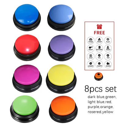 Voice Recording Button Pet Toys Dog Buttons for Communication Pet Training Buzzer Recordable Talking Button Intelligence Toy