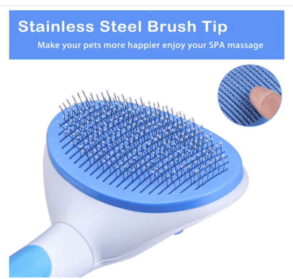 Pet Dog Cat Clean Grooming Self Cleaning Slicker Brush Massage Hair Remover Comb