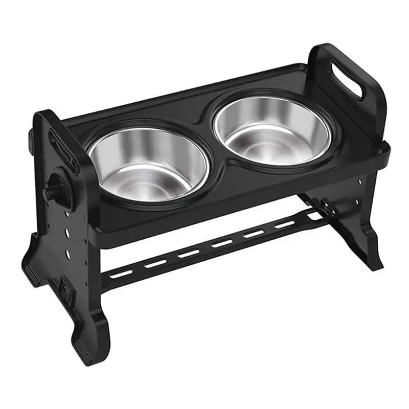 Adjustable Height Pet Feeding Dish Stainless Steel Pet Feeding Rack Strong Durable Elevated Dog Bowls Dog Accessories Mascotas