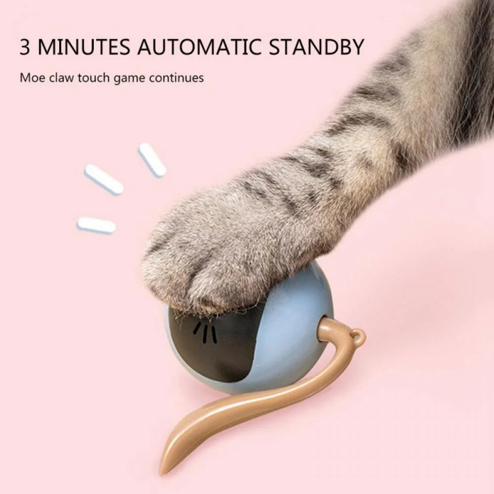 Interactive Cat Toy Ball the Best Smart Cat Interactive Toy with Automatic Rotation and USB Charging LED Light Cat Electronic Toy Ball Is Suitable for Indoor Cat and Kitten Exercise Toys