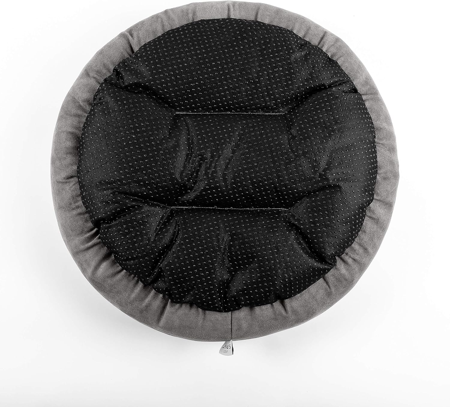 round Donut Cat and Dog Cushion Bed, 20In Bed for Cats or Small Dogs, Anti-Slip & Water-Resistant Bottom, Super Soft Durable Fabric Pet Beds, Washable Luxury Cat & Dog Bed Gray