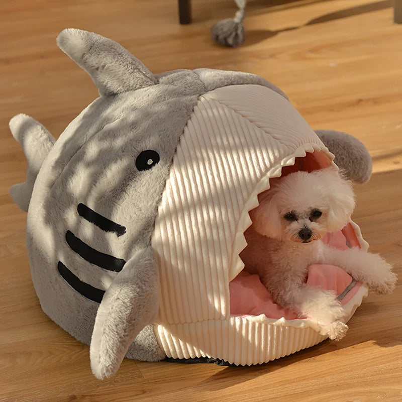 Enclosed Warm Cat Bed for Portable Pet Beds Sweet Kittens Basket Cushion Cat Pillow Mat Tent Puppy Nest Cave Cats House Goods