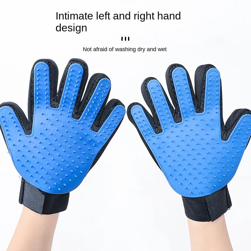 Pet Grooming Gloves Cat Dog Pet Brush Glove Cat Dog Hair Remover Brush Dog Deshedding Cleaning Massage Gloves Pet Hair Brush