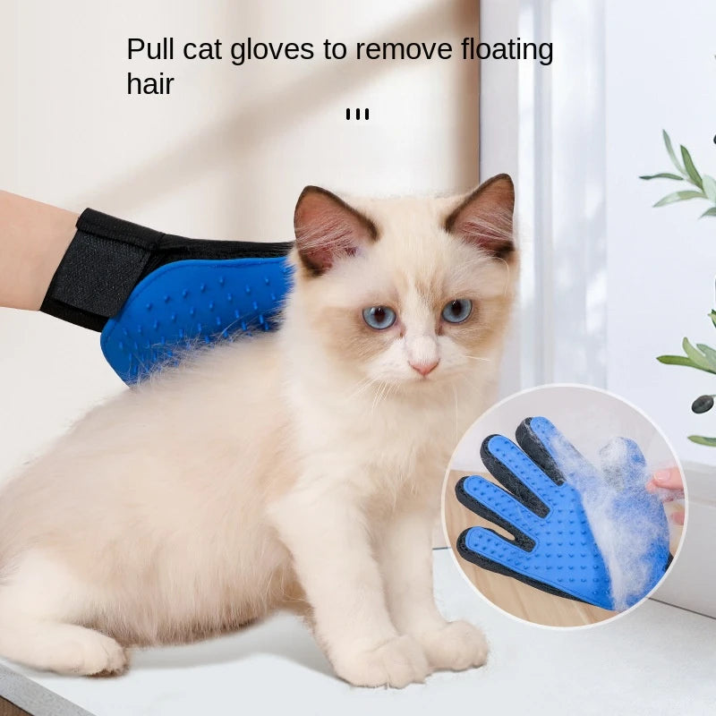 Pet Grooming Gloves Cat Dog Pet Brush Glove Cat Dog Hair Remover Brush Dog Deshedding Cleaning Massage Gloves Pet Hair Brush