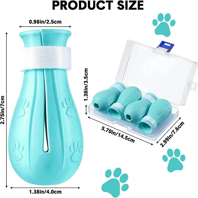 Cat Claw Protector Bath Anti-Scratch Cat Shoes for Cat Adjustable Pet Bath Wash Boots Cat Paw Nail Cover Pet Grooming Supplies