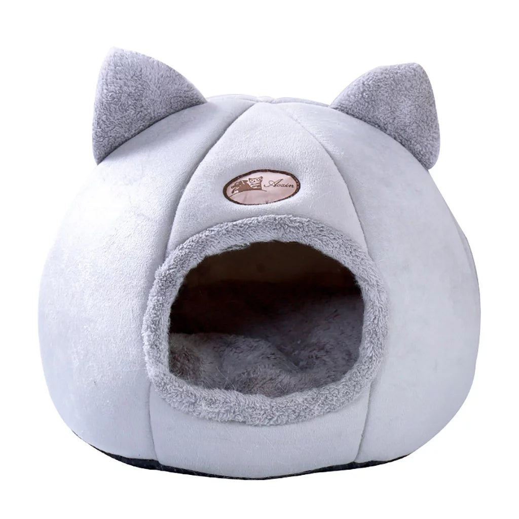 Cat House Bed,Pet Beds Clearance Cat House Dog round Cat Winter Warm Nest Soft Foldable Sleeping Mat Pad Cozy Cat Cave Cute Pet Tent Beds for Cats Puppy Small Dogs